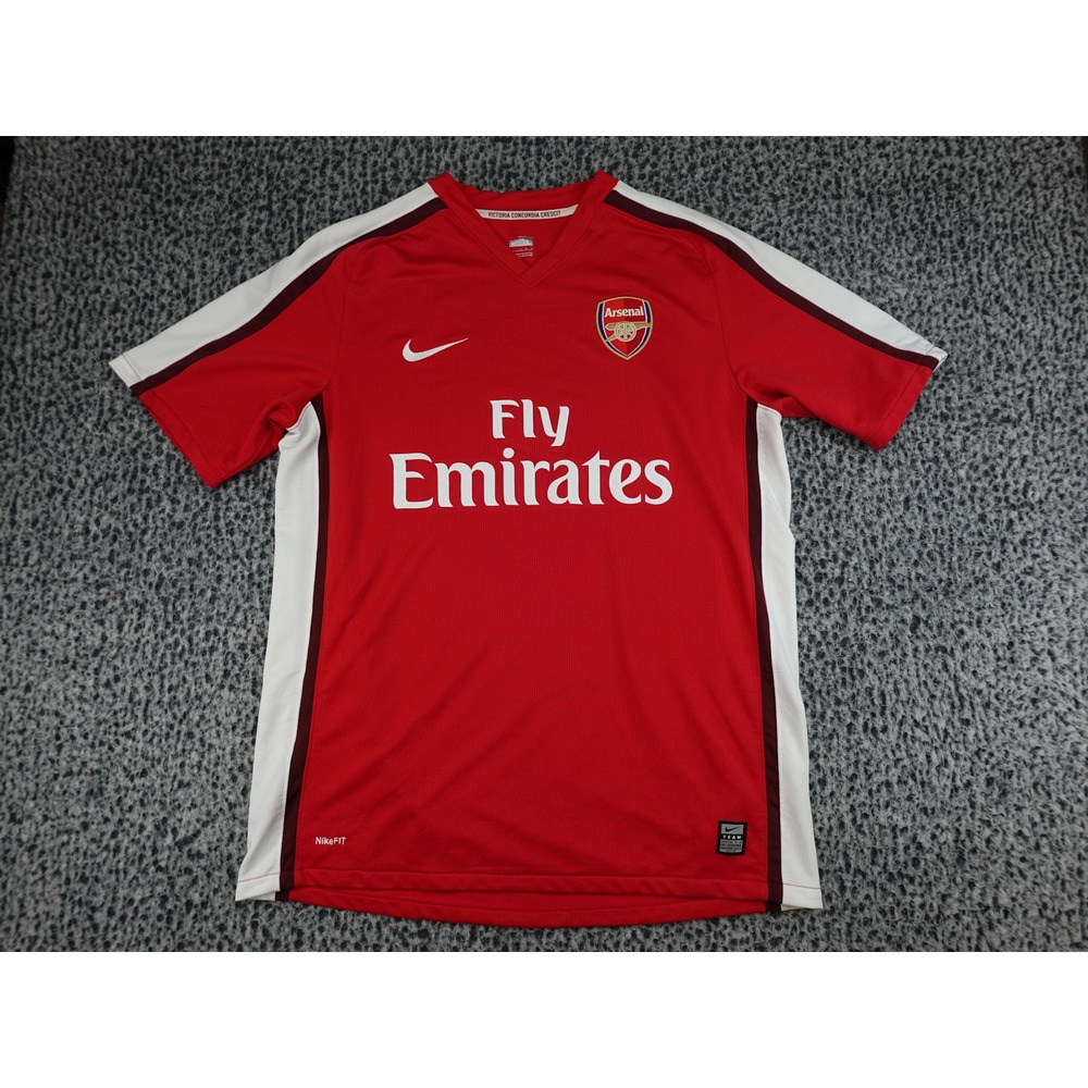 Nike Arsenal FC Jersey Mens Large Red 2008-2010 Home Fly Emirates 287535-614